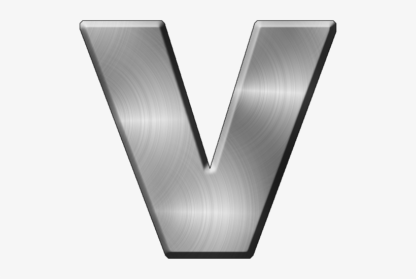 Etc > Presentations Etc Home > Alphabets > Themed Letters - Metal Letter V Png, transparent png download