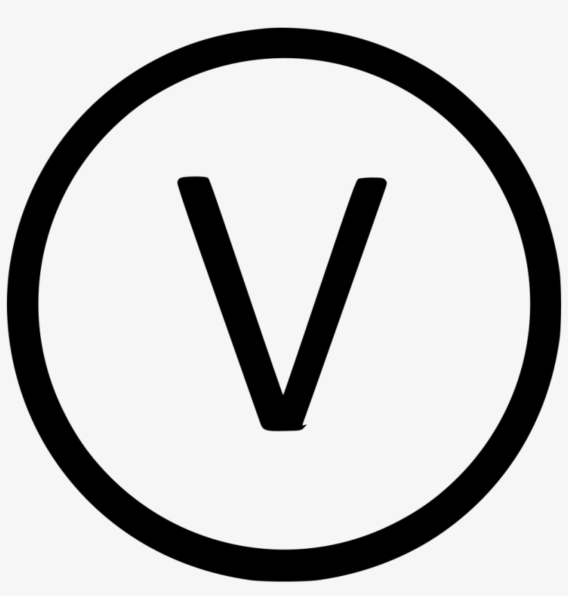 Letter V Uppercase Virtual - Clock Icon Png, transparent png download