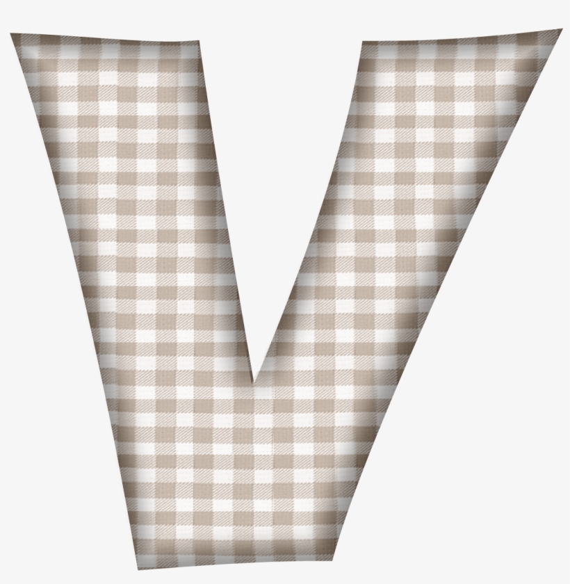 Capital Letter V - Tartan, transparent png download