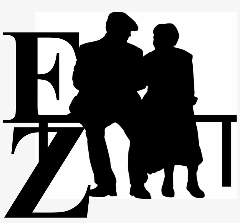 Free Download Elderly Sitting Silhouette Clipart Old - Silhouette Of A Old Couple, transparent png download