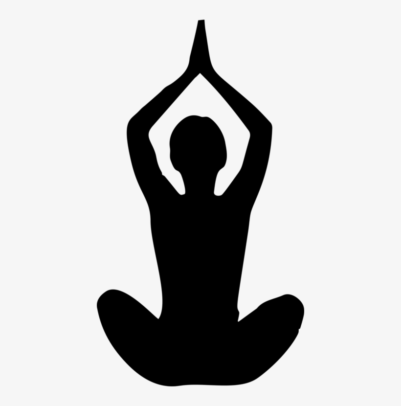 Yoga & Pilates Mats Meditation Exercise Art - Yoga Pose Silhouette, transparent png download