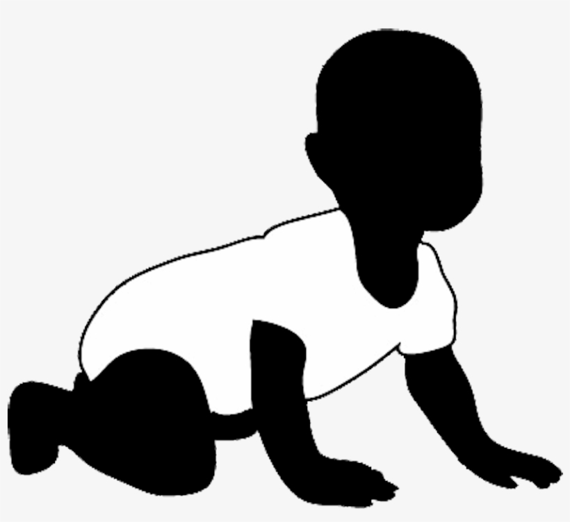 Baby Crawling - Baby Silhouette No Background, transparent png download