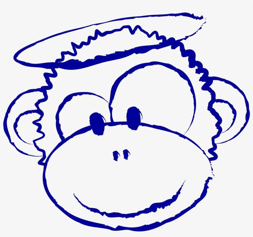 Blue No Evil Monkey - Je Ne Suis Pas Porte - Clé Mauvais De Cercle Porte-clés, transparent png download