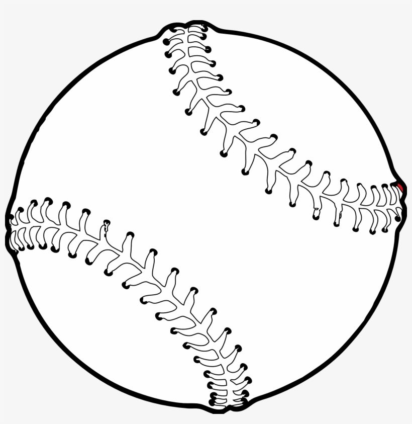 Baseball Clipart - Black And White Baseball, transparent png download