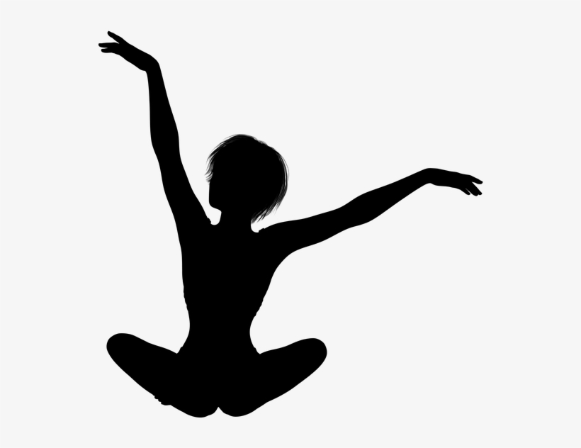 Woman Silhouette Sitting, transparent png download