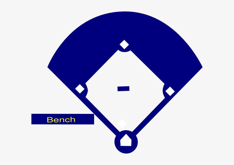 Baseball Field Blue Clip Art - Baseball Diamond Png, transparent png download