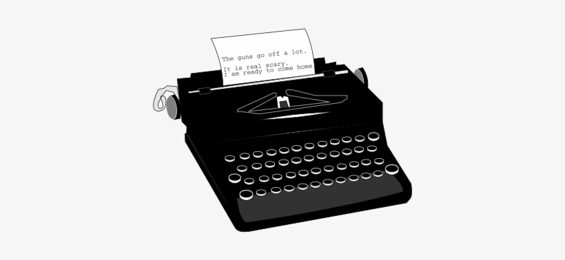 Banner Transparent Download For - Typewriter Clipart Black And White, transparent png download