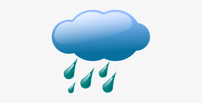 Cloud Weather Rain Rainfall Rainclouds Rai - Clipart Weather Symbols, transparent png download