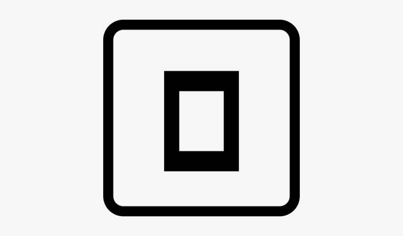 Rectangle Outline In Square Button - Rectangle, transparent png download
