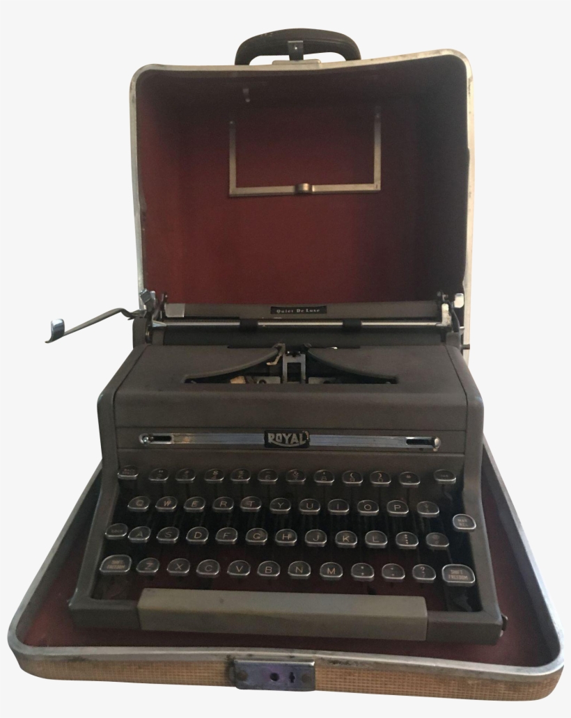 Royal Quiet De Luxe Portable Typewriter In Original - Netbook, transparent png download
