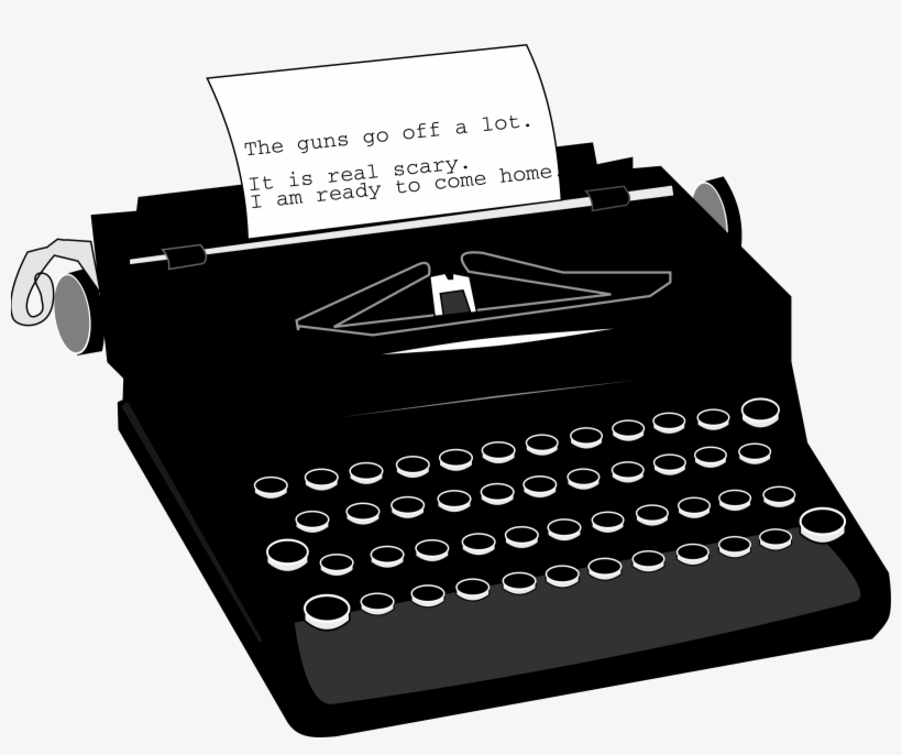 Typewriter Drawing Pencil - Number, transparent png download