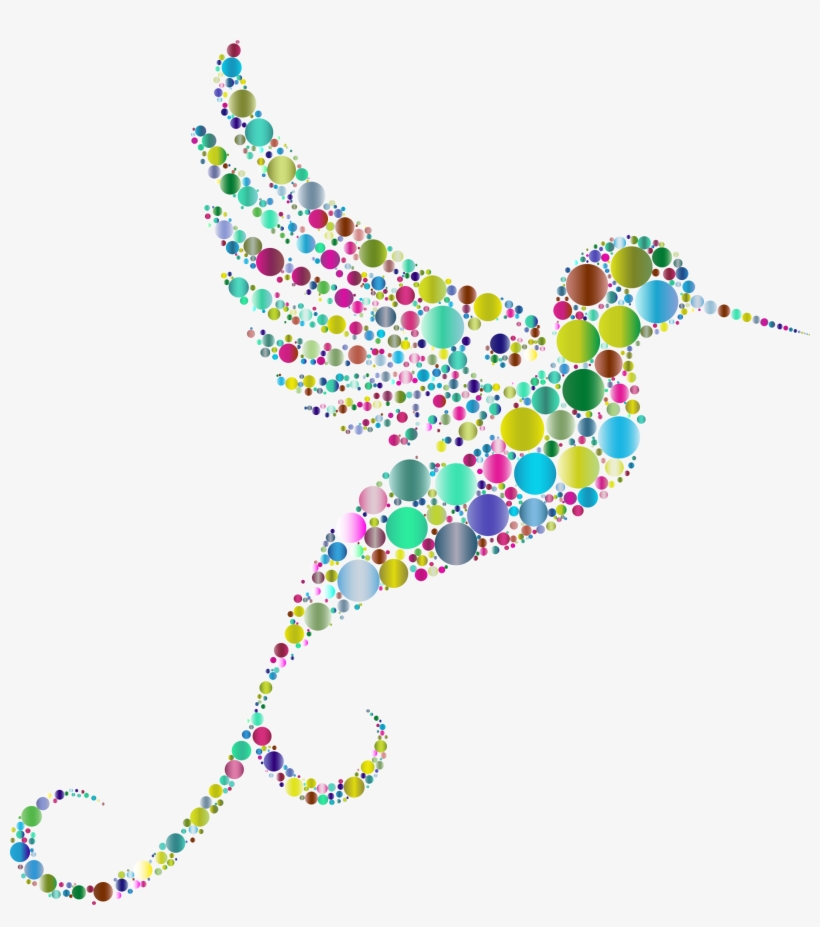 Prismatic Hummingbird Circles 5 No Background Icons - Transparent Background Hummingbird Clipart, transparent png download