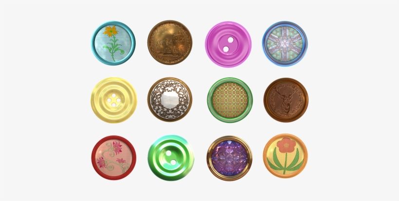 Collection Of Buttons Oval Ornament, transparent png download