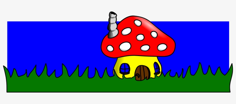 Free Mushroom House Free Mushroomhome - Smurfs House Vector Ai, transparent png download