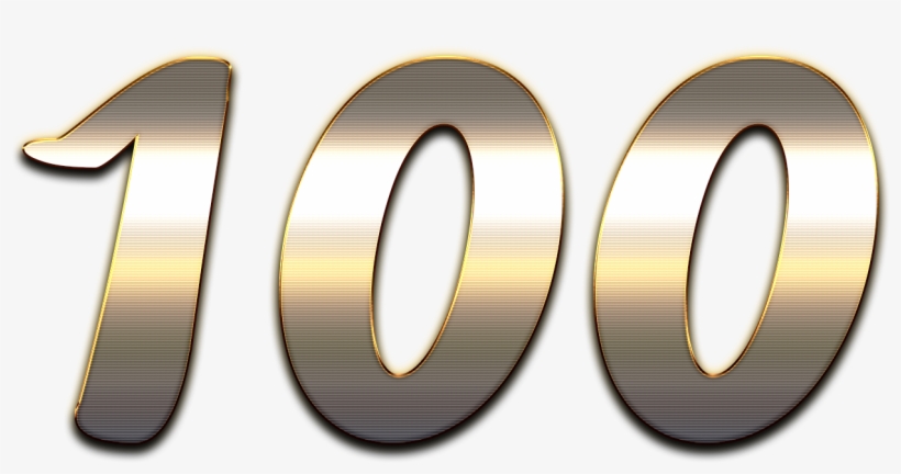 100 Number Wooden Png - Number, transparent png download