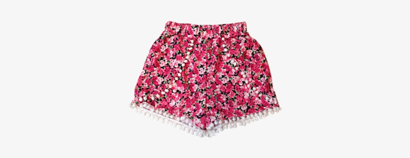 Floral Pom Pom Shorts From P - Tassel Print Beach Casual 2, transparent png download