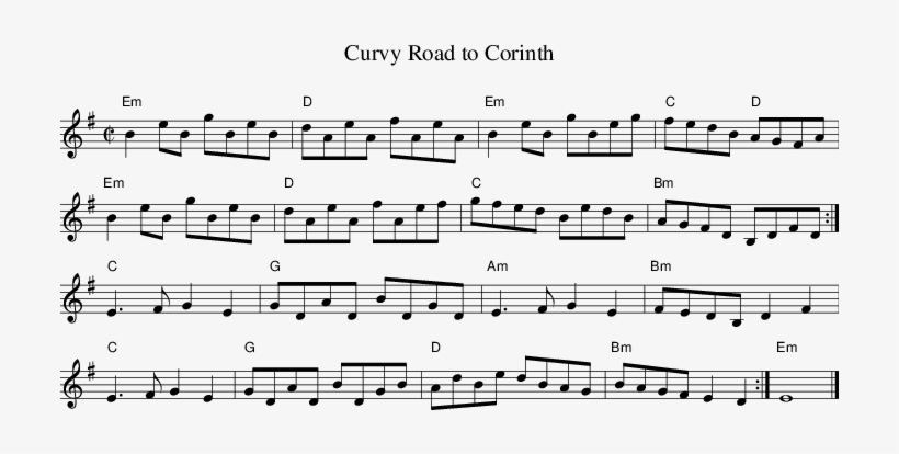 Listen To Curvy Road To Corinth - Drowsy Maggie Music Chords, transparent png download