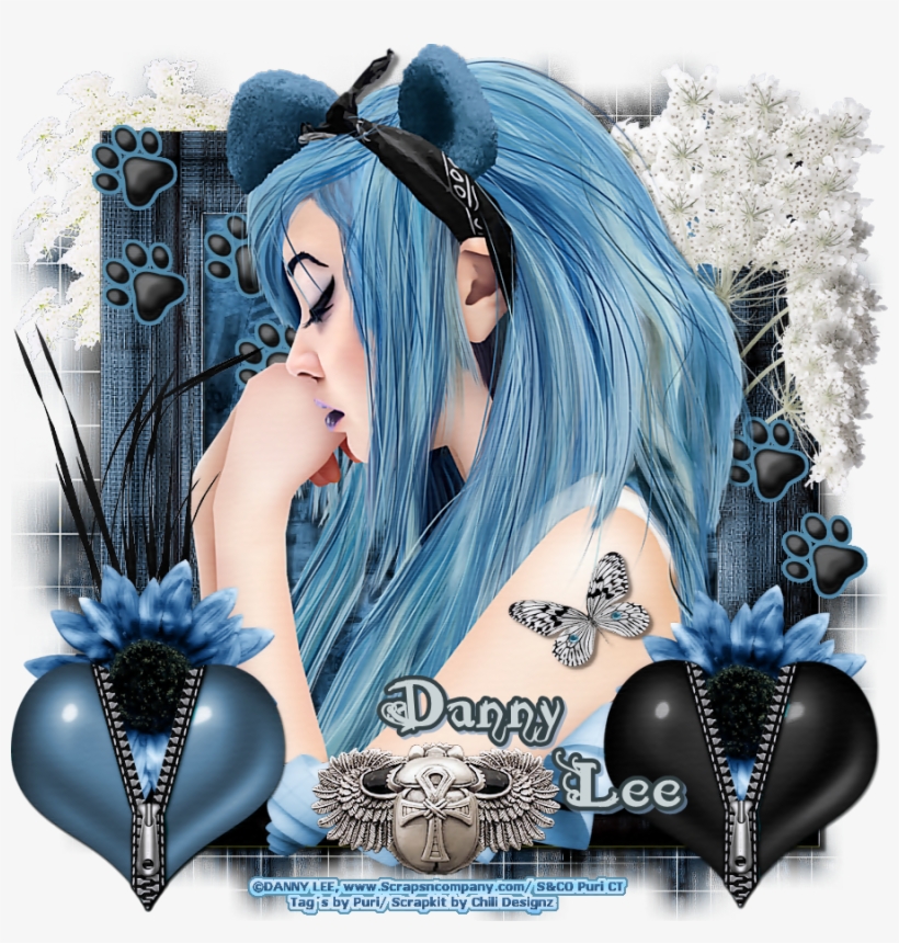 2 Ptu Tag´s Ct With The Tube Of Danny Lee Called "bear - Girl, transparent png download