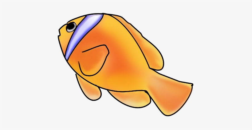 Green Orange Fish Drawing - Clip Art, transparent png download