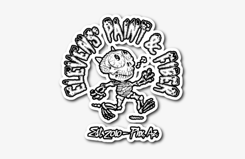 Casual Dead Elevens' Paint & Fiber 3" Sticker - Top, transparent png download