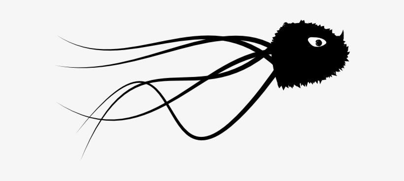 Jellies Clipart Small Fish - Sea Monster Silhouette Png, transparent png download
