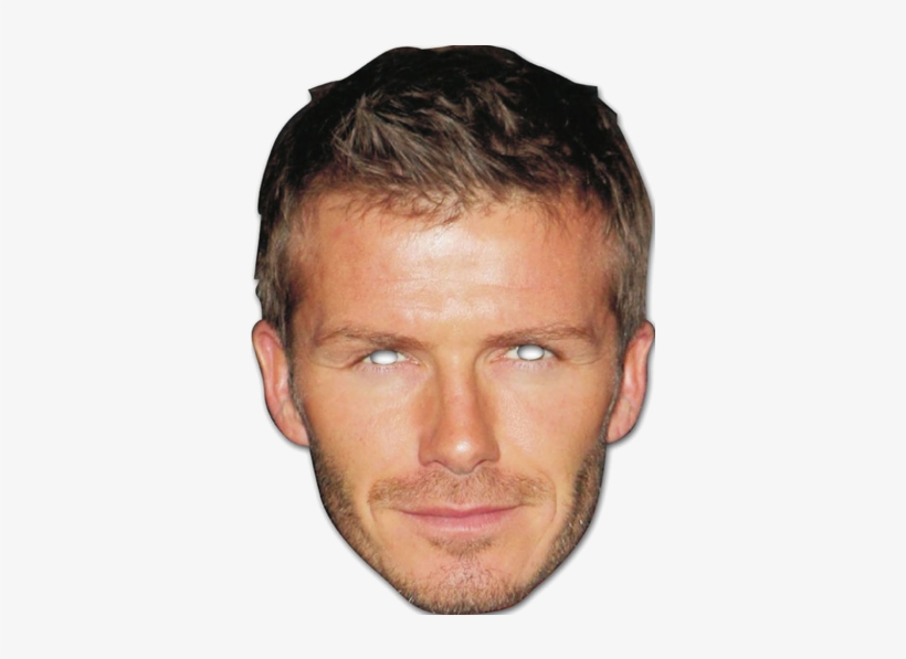 Adult David Beckham Cardboard Mask - Man Face Transparent Background, transparent png download