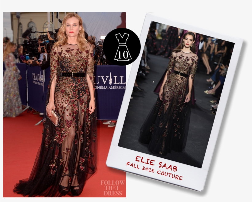 Diane Kruger In Elie Saab Fall 2016 Couture - Elie Saab Fall 2016 Couture Red Carpet, transparent png download