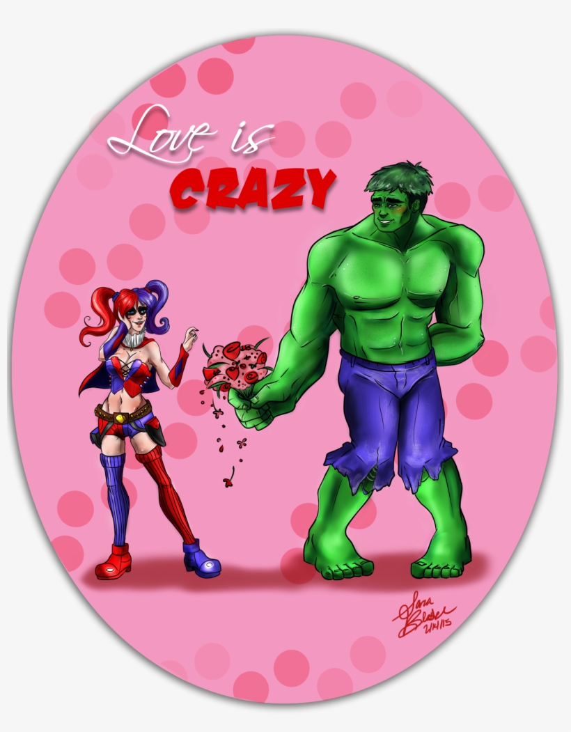 Valentine's Day The Hulk Harley Quinn Suicide Squad - Cartoon, transparent png download