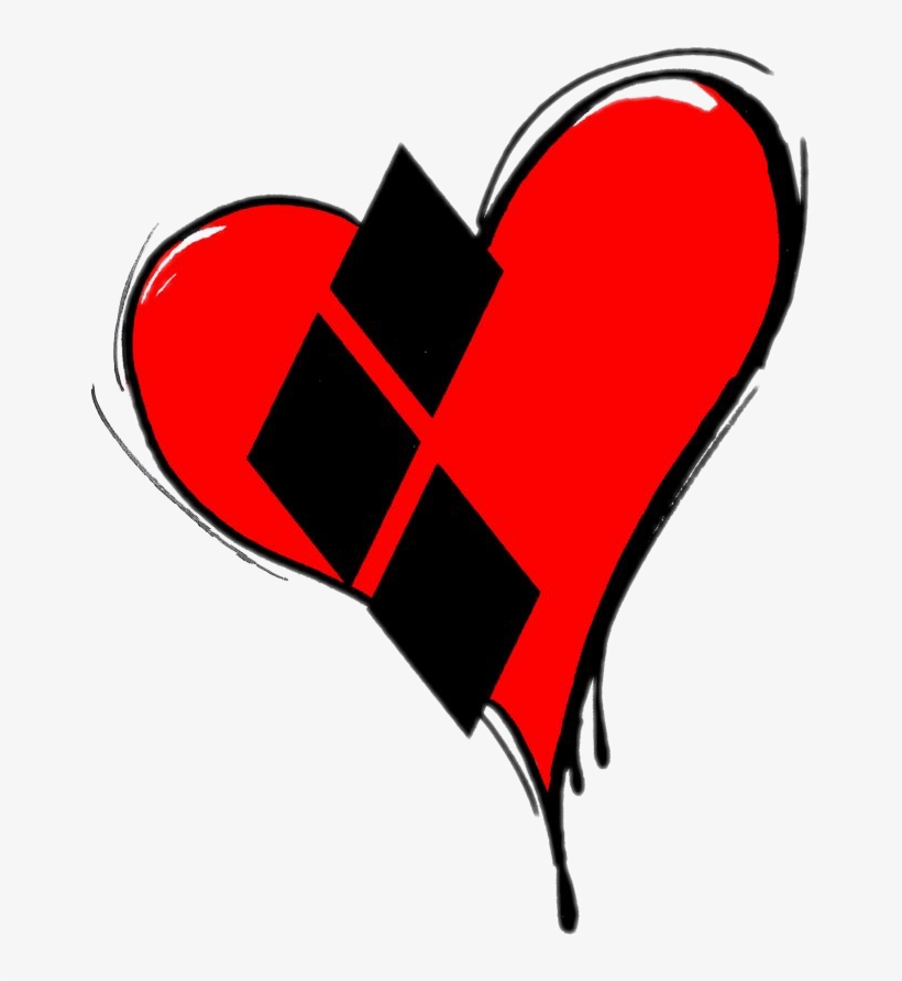 Report Abuse - Joker And Harley Quinn Heart, transparent png download