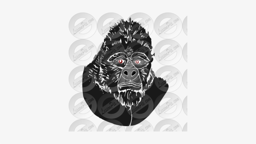 Clipart Royalty Free Stock Ape Clipart Gorilla - Mountain Gorilla, transparent png download