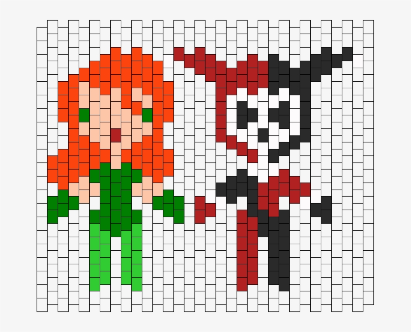 Poison Ivy And Harley Quinn Bead Pattern - Poison Ivy Perler Bead Pattern, transparent png download