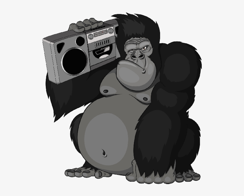 Gorilla Clipart - Gorilla Music, transparent png download