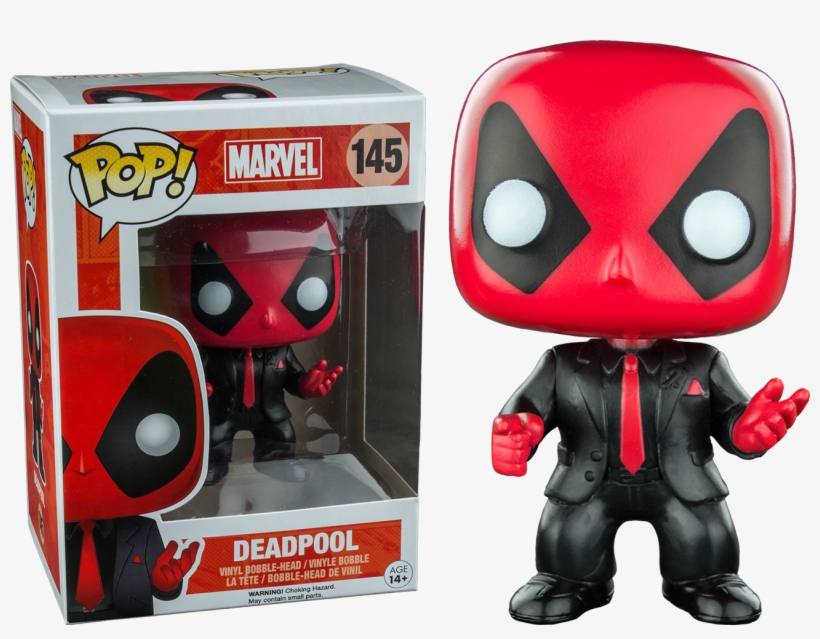Deadpool In Suit & Tie Pop Vinyl Figure Main Image - Deadpool Dressed To Kill Pop! Vinyl Bobble Head, transparent png download