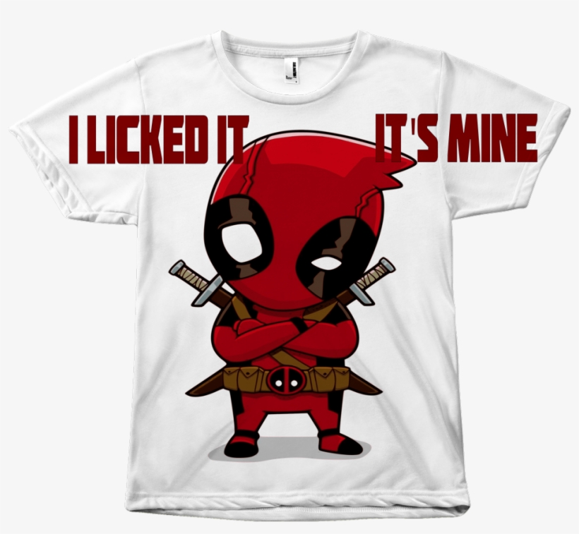 Custom 3d Deadpool Chibi Sublimation Unisex T-shirt - Maximum Effort Deadpool Cartoon, transparent png download