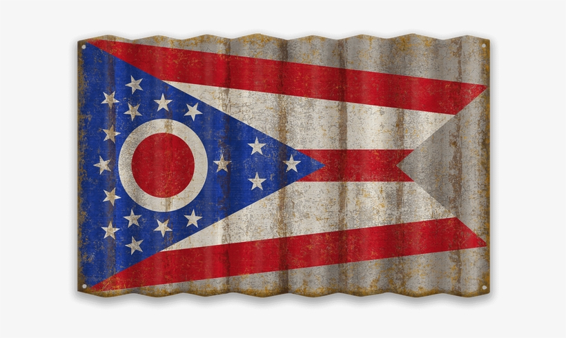Ohio Corrugated State Flag - Ohio State Flag, transparent png download