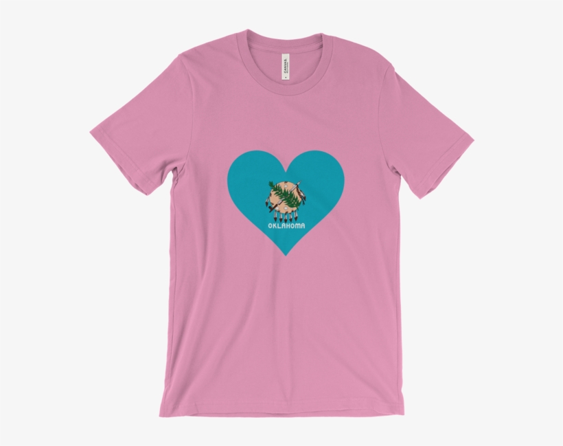 Love Oklahoma Heart State Flag - Wanderluster Unisex Light Shirts, transparent png download