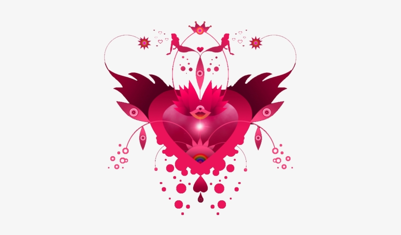 Hot Pink Heart Png - Skin Decal Wrap Cover For Htc Surround At&t - Love, transparent png download