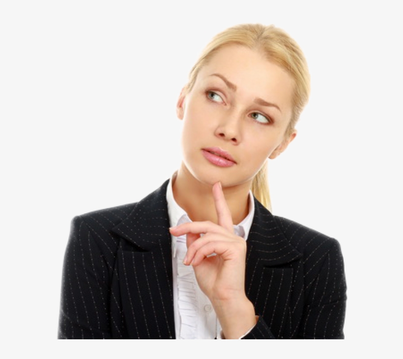 Thinking Woman Png Free Download - Thinking Girl Image Png, transparent png download