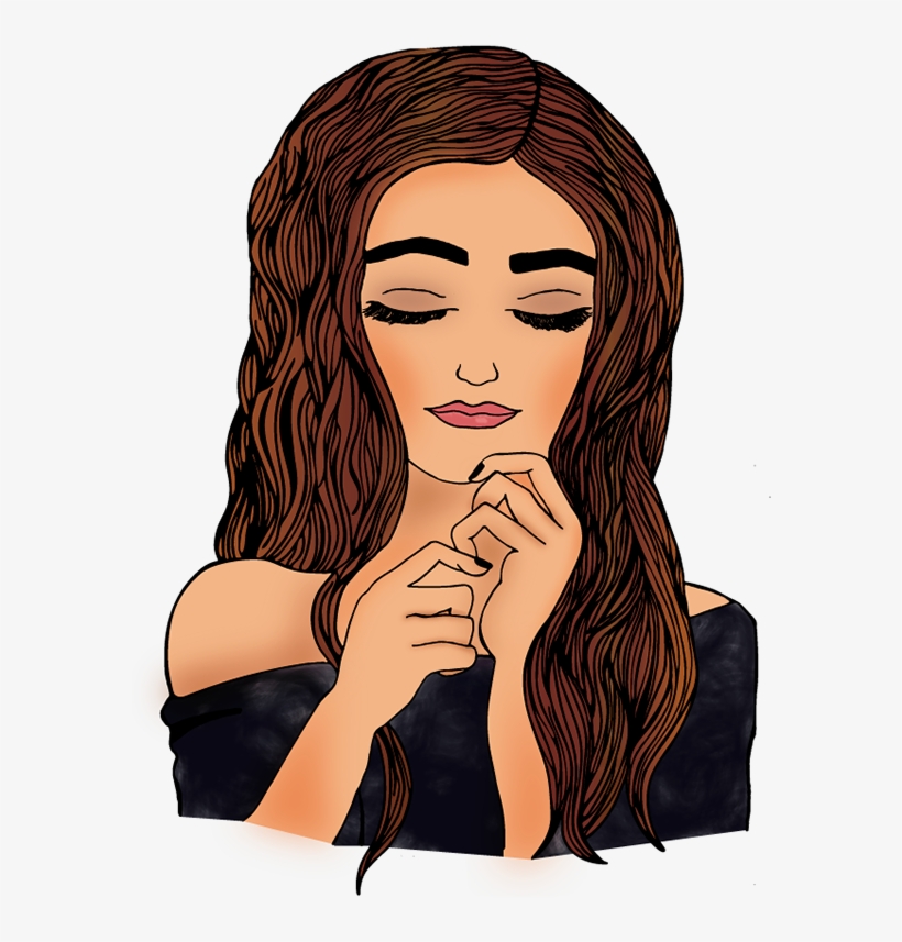 Just A Girl Thinking - Girl, transparent png download