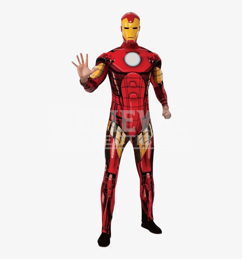Adult Marvel Deluxe Iron Man Costume - Deluxe Iron Man Costume, transparent png download