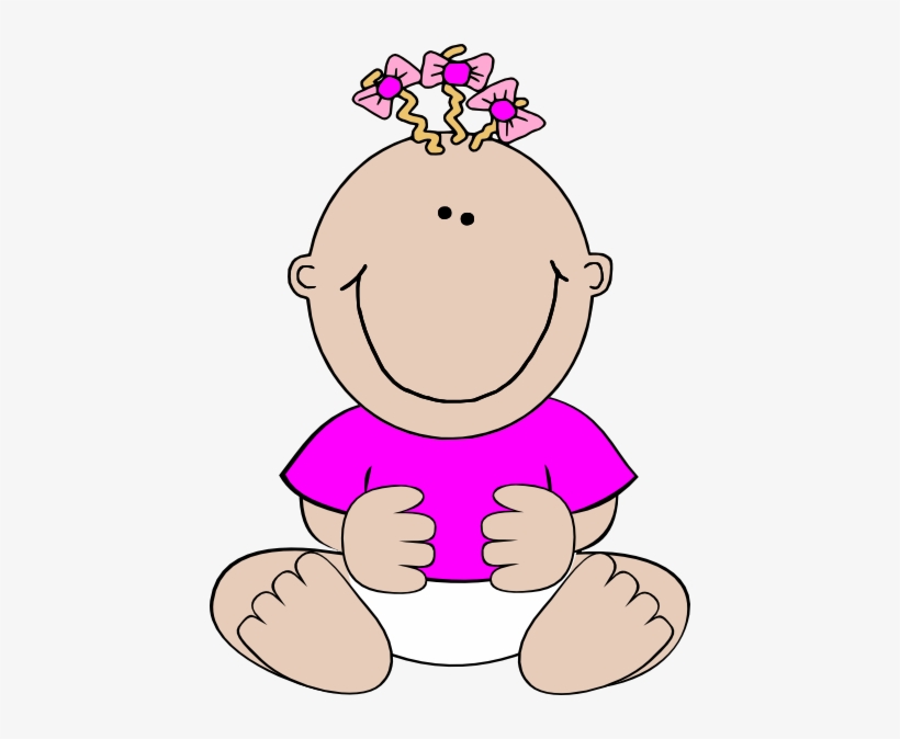 This Free Clipart Png Design Of Baby Girl In Pink - Baby Girl Clip Art, transparent png download