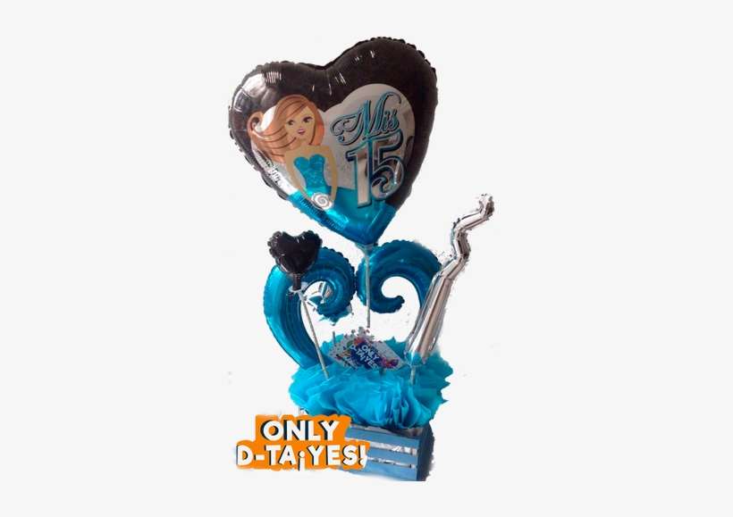 Centros Mesa Xv Años Con Globos, transparent png download