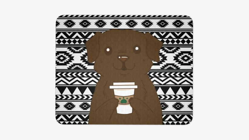 Chocolate Labrador Retriever Drink Coffee Mouse Pad, - Dog, transparent png download