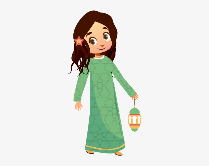 Eid Girl Design Element, Eid Mubarak, Calligraphy, - Islam, transparent png download