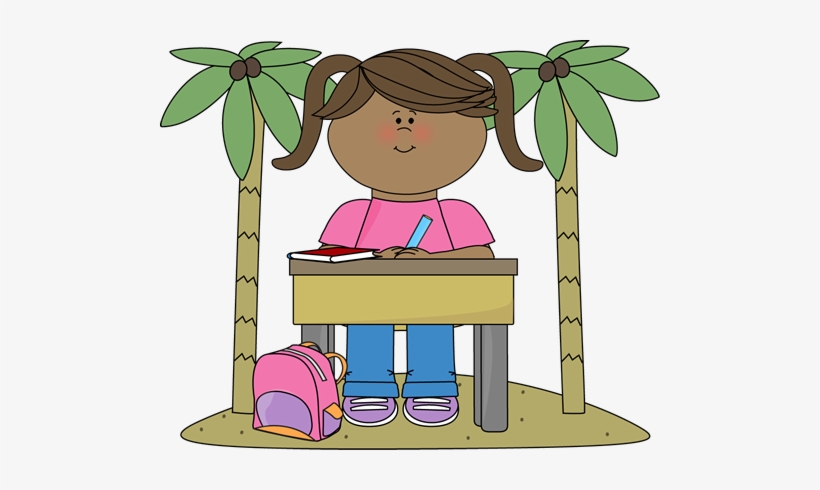 Classrom Job Vacation Girl - Vacation Clipart, transparent png download