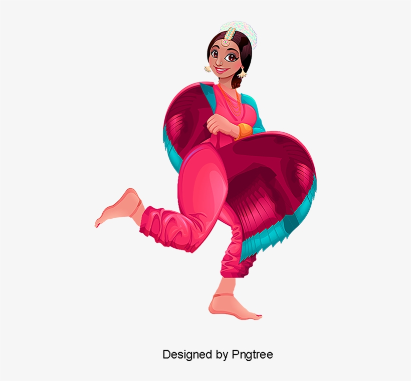 Vector Hand Painted Indian Girl, Vector, Hand Painted, - Portable Network Graphics, transparent png download