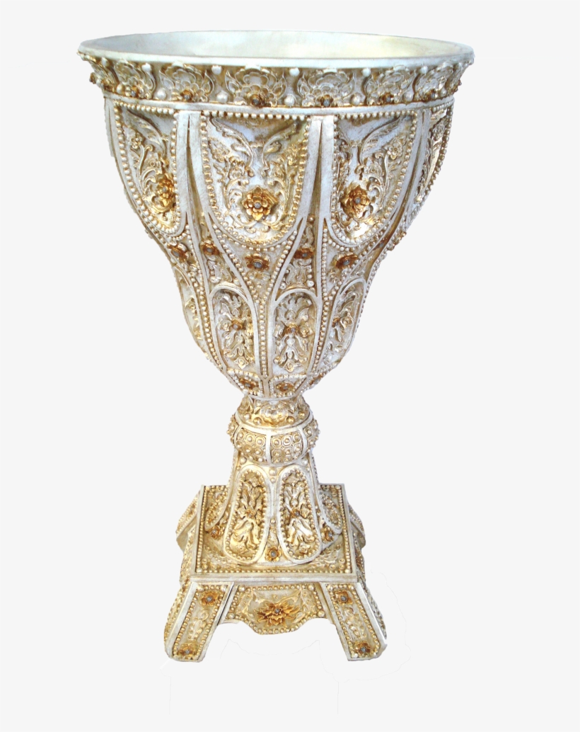 Xl Incense Burner White-gold - Gold, transparent png download