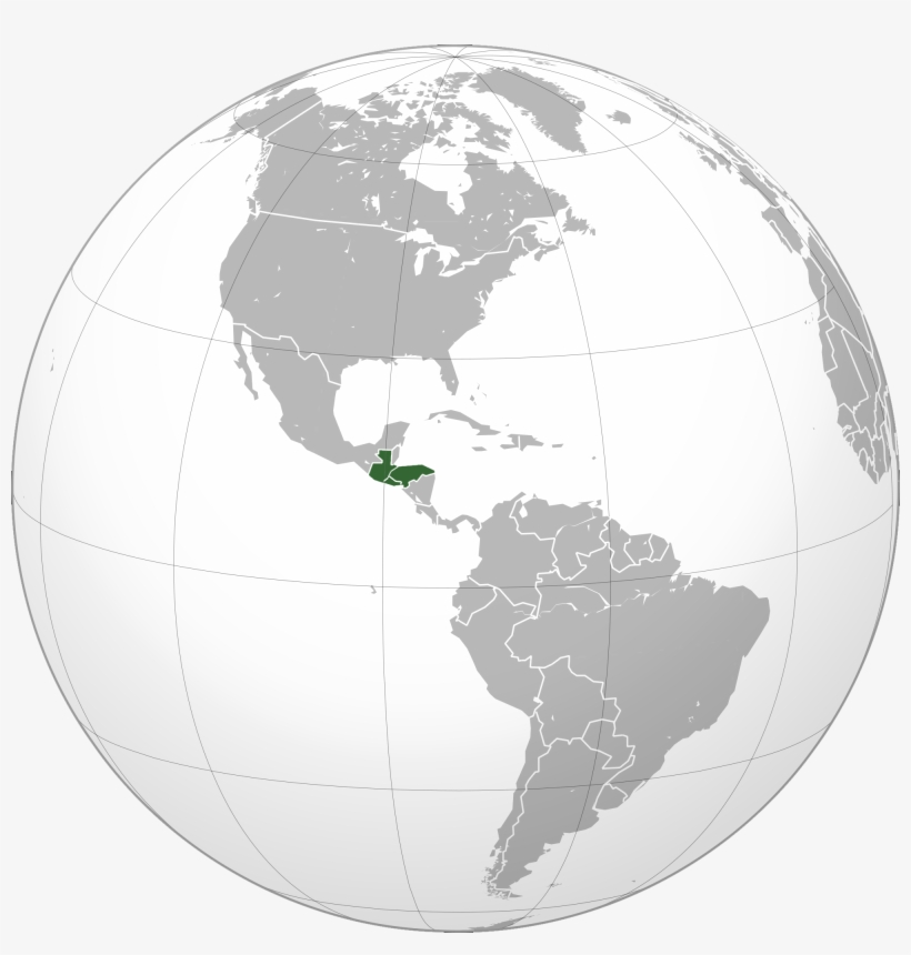 Central America's Northern Triangle - Orthographic Projection Of Central America, transparent png download
