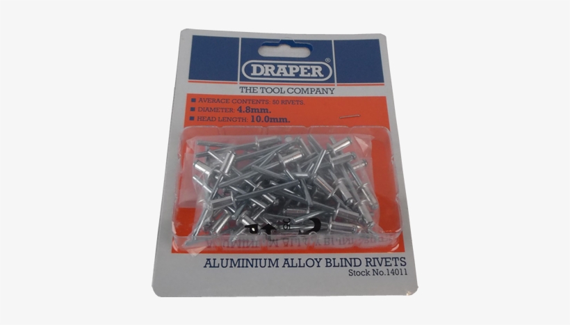 Draper 14009 50 X 4mm X 10mm Blind Rivets, transparent png download