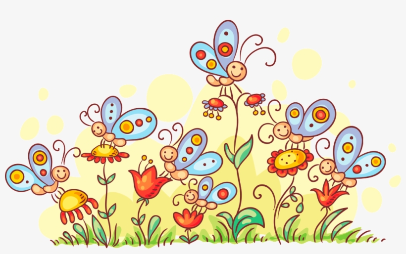 Hand Painted Honey Bee Png Transparent - 蝴蝶 採 蜜 卡通, transparent png download